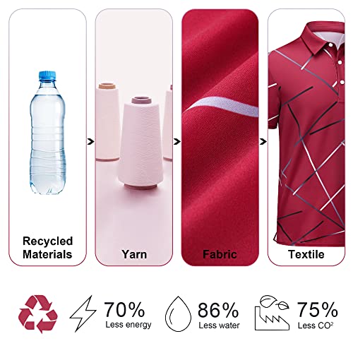 Men's Golf Shirts-Moisture Wicking Dry Fit Performance Recycled Polo Short Sleeve for Bussiness Casual Tennis3
