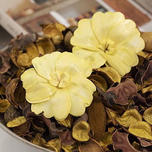 Fragrance Potpourri Bag Home Décor Scents Of Limoncello, Citrus And Lemon Zest | Floral Petals Vase & Bowl Filler Decoration (Yellow) #TOP3