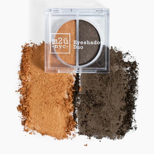 Eyeshadow Duo, Gold & Musty Green Shimmer Makeup Palette - Greenpoint
