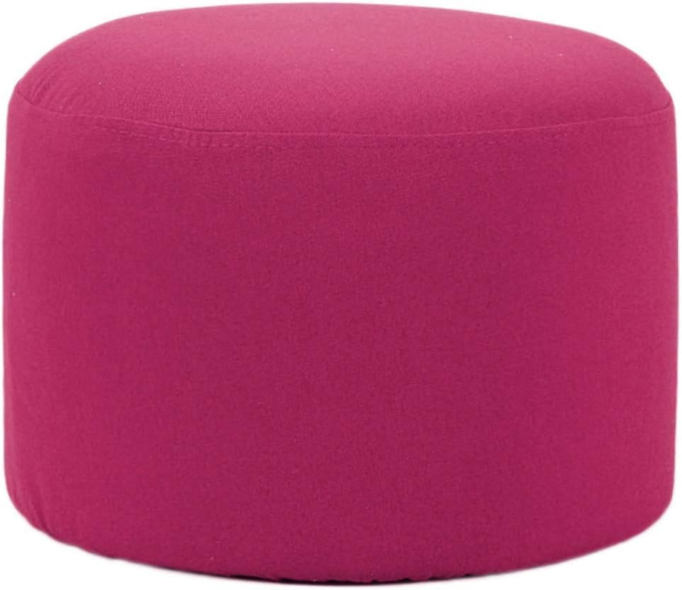 Pouf de couleur unie rose : confort d'assise stable