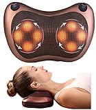 全身BODYケア 首 肩 腰 背中 太もも ふくらはぎ 足裏 リラクゼーション クッション 温感ヒーター付 自動オフ機能 高出力パワーモーター内蔵 NOSA DESIGN (BROWN)