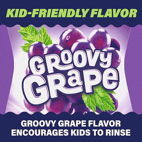 Image of ACT Kids Anticavity Fluoride Rinse Groovy Grape 16.9 fl. oz. Accurate Dosing Cup, Alcohol Free