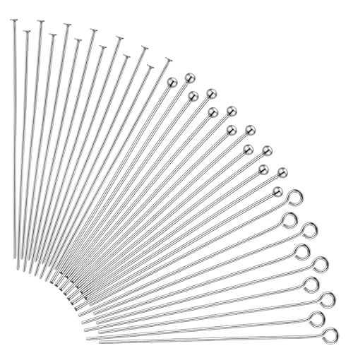 300 PCS Eye Pins and Head Pins for Jewelry Making,
