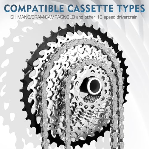 BUCKLOS 8/9/10/11/12 Speed Bike Chain, High Performance Lightweight Bicycle Chains for Road Bike/Mountain Bike/Ebike,Compatible with Shimano, SRAM, Campagnolo Silver/Gold