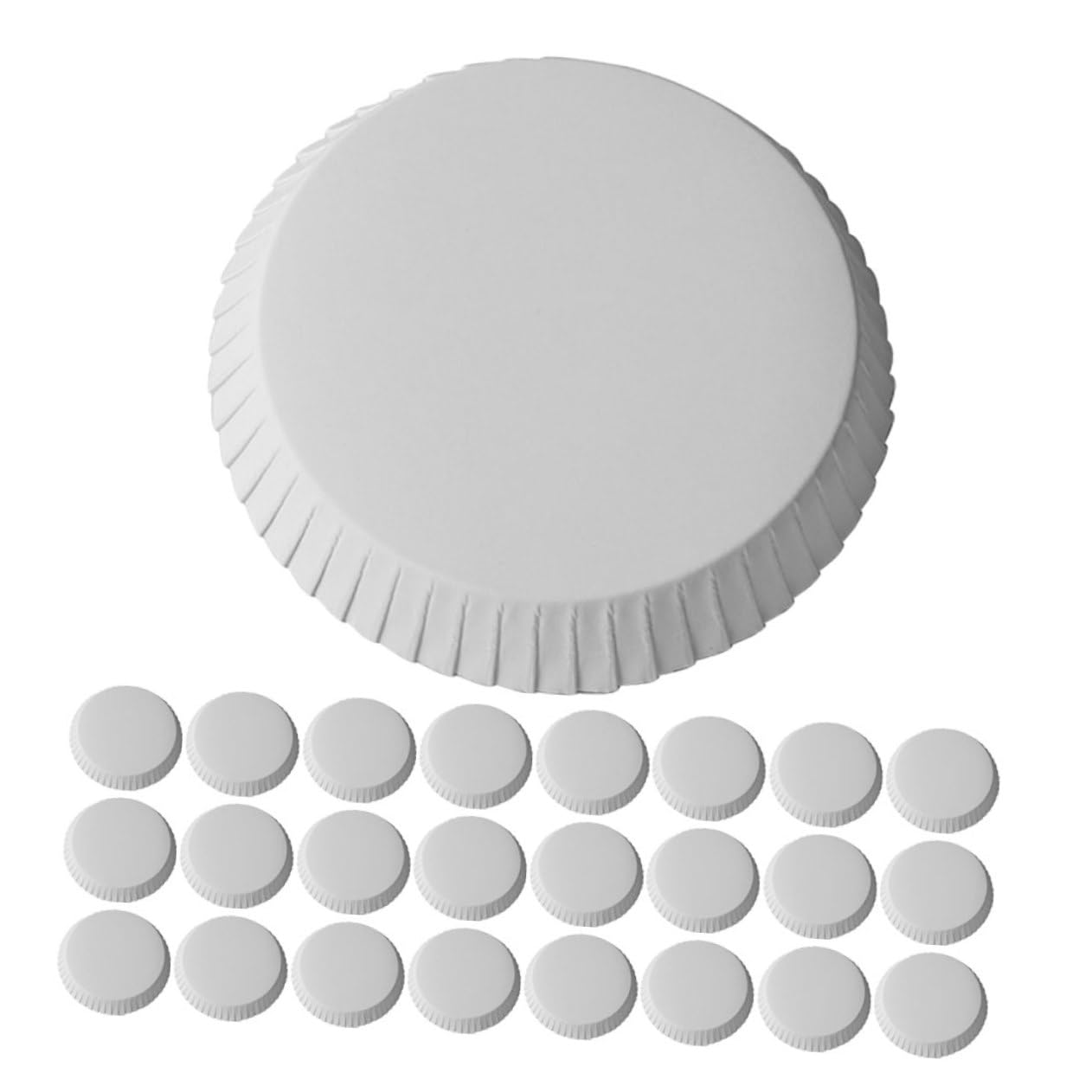 TOVINANNA 100Pcs Paper Cup Lids for Drinking Cups Blank Design for DIY Shape Suitable for Home Restaurants Cafes and Events Stackable and Portable