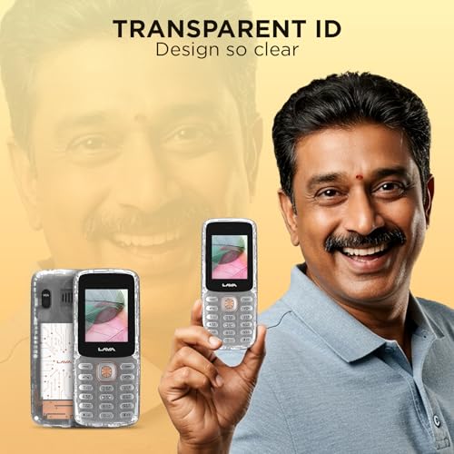 Image of Lava A1 Clear Copper Keypad Mobile Phone with Long Lasting Smart AI Battery | 1.77inch Display | Bluetooth Support | Military Grade Certified | 32 GB Expandable Memory | (Clear)