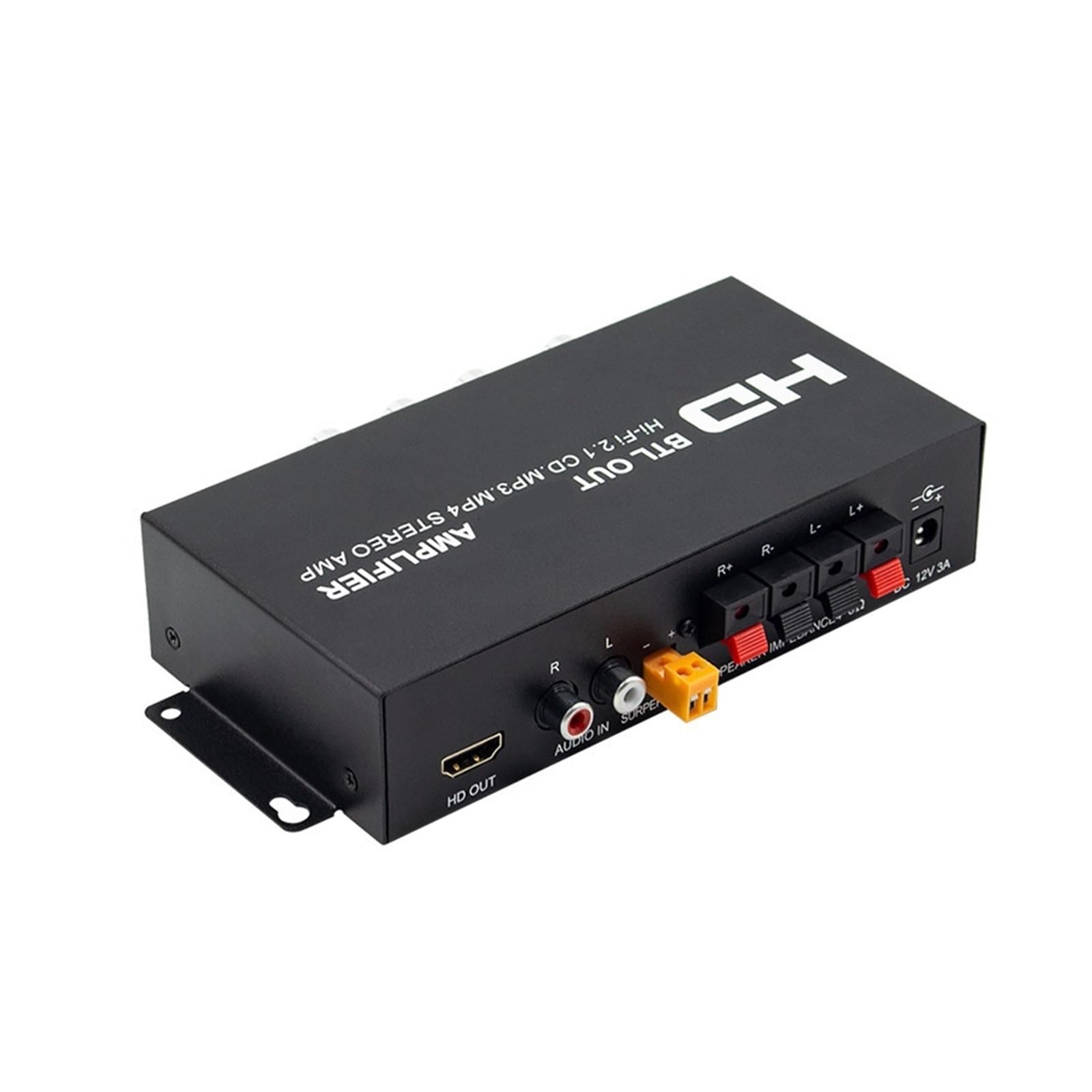 Power Amplifier 80Wx2 Subwoofer HI-FI 2.1CH Amplifier Stereo Bass Sound Bass MP3 Car Power Amp