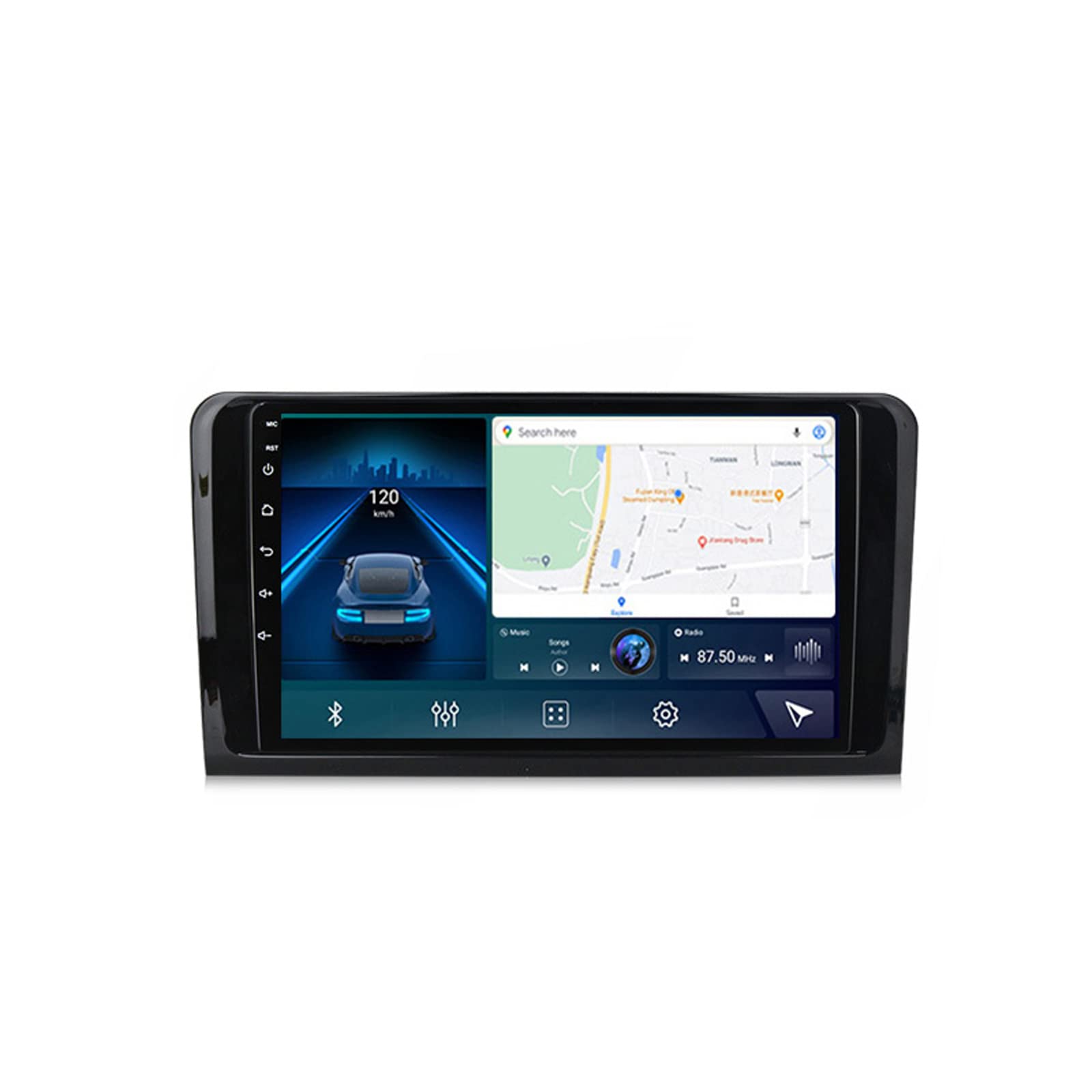 Double Din Car Stereo 9-Inch Touchscreen in-Dash Multimedia Receiver for Benz ML W164 GL GL320 ML350 ML500 X164 GL350 GL450 2005-2012 with Backup Camera/Carplay/4G/RDS/SWC,7862 8g+128g