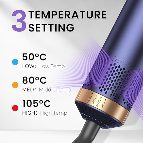 Image of Blow Dryer Brush, Upgrade 5 in 1 Hair Dryer Brush Air Curler Air Curling Wrap Styler, Detachable Hot Air Brush Negative Ion Curling Brush Iron, Hair Styling Tools for Drying Curling Straightening