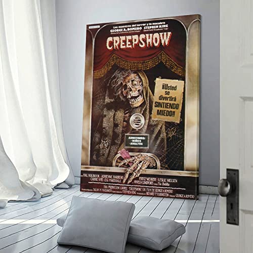 Creepshow 1982 Horror Movie Poster Vintage Movie For Bar Halloween Decorations Wall Decor Canvas Wall Art Prints For Wall Decor Room Decor Bedroom Decor Gifts 24X36Inch(60X90Cm) Frame-Style #TOP2