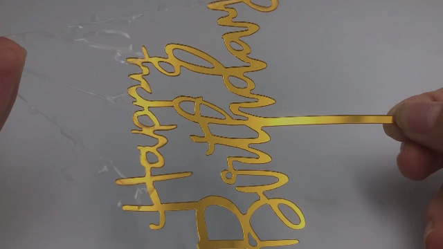 Cake Topper Happy Birthday Geel/Yellow |Verjaardag/Birthday | Taartdecoratie | Taartversiering