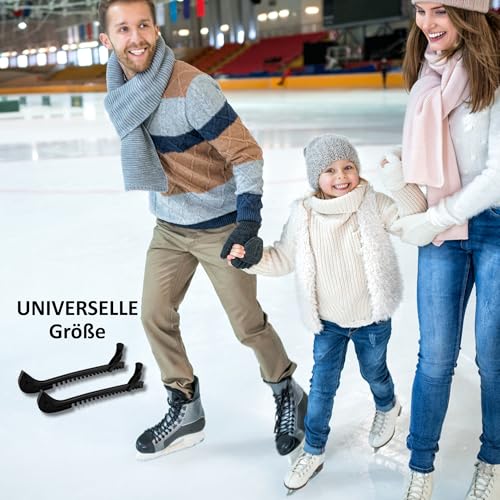 ESSENTIVAL® Premium Verstellbarer Kufenschoner speziell gegen Rost Bildung (1 Paar) I Kufenschutz Eishockey I für Schlittschuhe I Für Kinder und Erwachsenen Kufen I für alle Größen I Spaten Schutz
