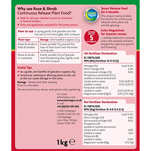 Miracle-Gro Rose & Shrub Continuous Release Plant Food 1 kg