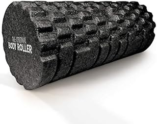 THE ORIGINAL BODY ROLLER - High Density Foam Roller Massager for Deep Tissue Massage of The Back and Leg Muscles - Self Myofascial Release of Painful Trigger Point Muscle Adhesions - 13