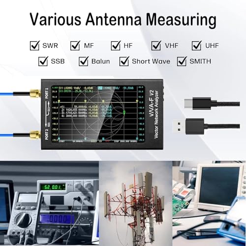 Analyseur d'antenne HF VHF UHF avec batterie 5000 mAh et écran tactile fluide - 5