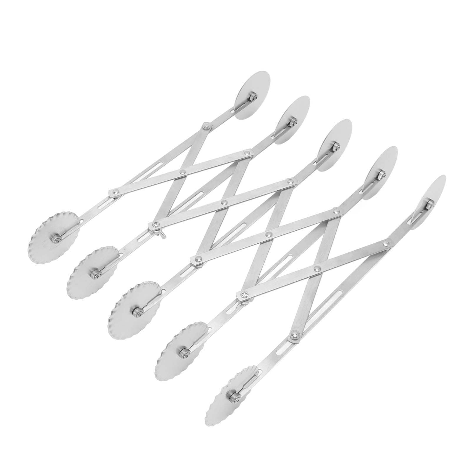 Teigschneider 5 Edelstahl Pizzaschneider Pizzaroller 5 Pizza Schneider Kuchenschneider Handlicher Pizza Cutter, für Pizza Kuchen Waffeln Teig