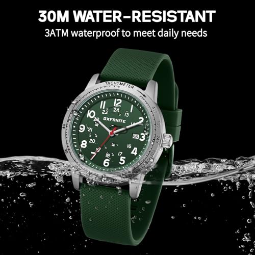 Image of Mens Watches Easy to Read Waterproof with Silicone Strap for Men 24-Hour Military Time Tactical Casual Wristwatch