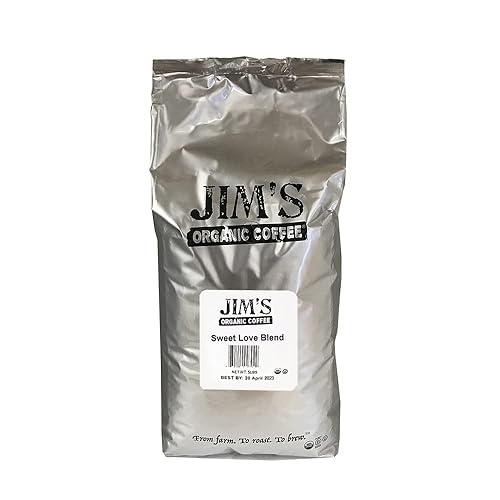 Miniatura 8 de Jim's Organic Coffee Sweet Love Blend - Molido - Tostado oscuro, bolsa audaz de 11 onzas - Certificado orgánico, cultivado regenerativamente,