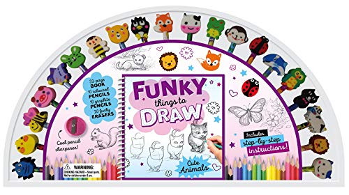 Preisvergleich Produktbild Funky Things to Draw 20 Pencil and Eraser Set Fan (UK)