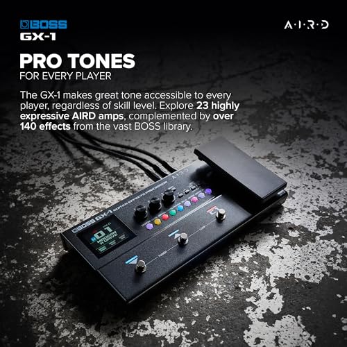 Image of BOSS GX-1 | Ultra-Portable Guitar Effects Processor | Packed with Iconic Amps & Effects | Premium AIRD Sound Engine | Ideal for Beginner Guitarists | Bluetooth Connectivity | Versatile Power Options