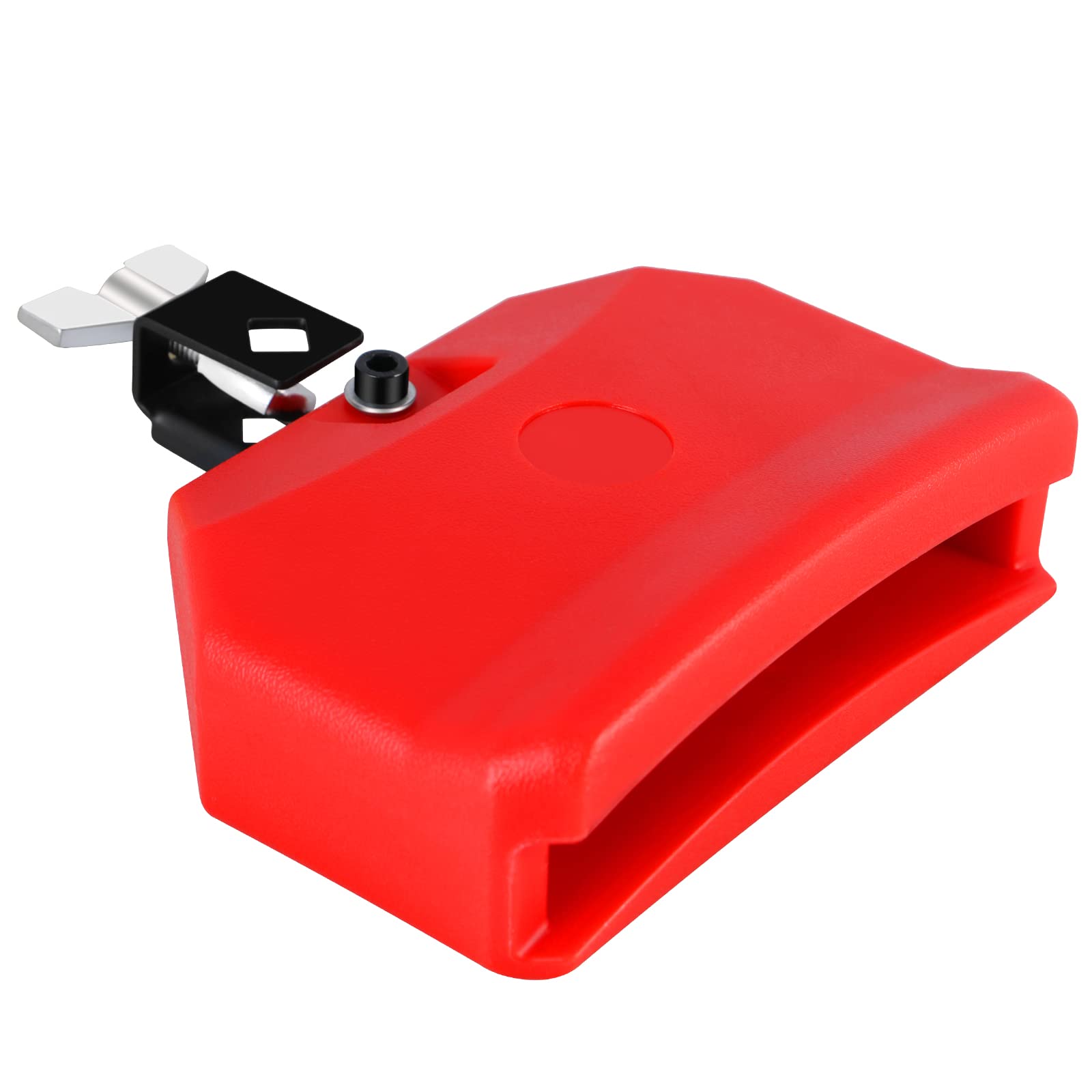 RANMING Jam Block, Low Pitched Latin Drum Instrument,Durable ABS Plastic Cow Bell for Band practice, Festival Performance, Music Teaching for Children,Latin Percussion Instrument Kit（Red）