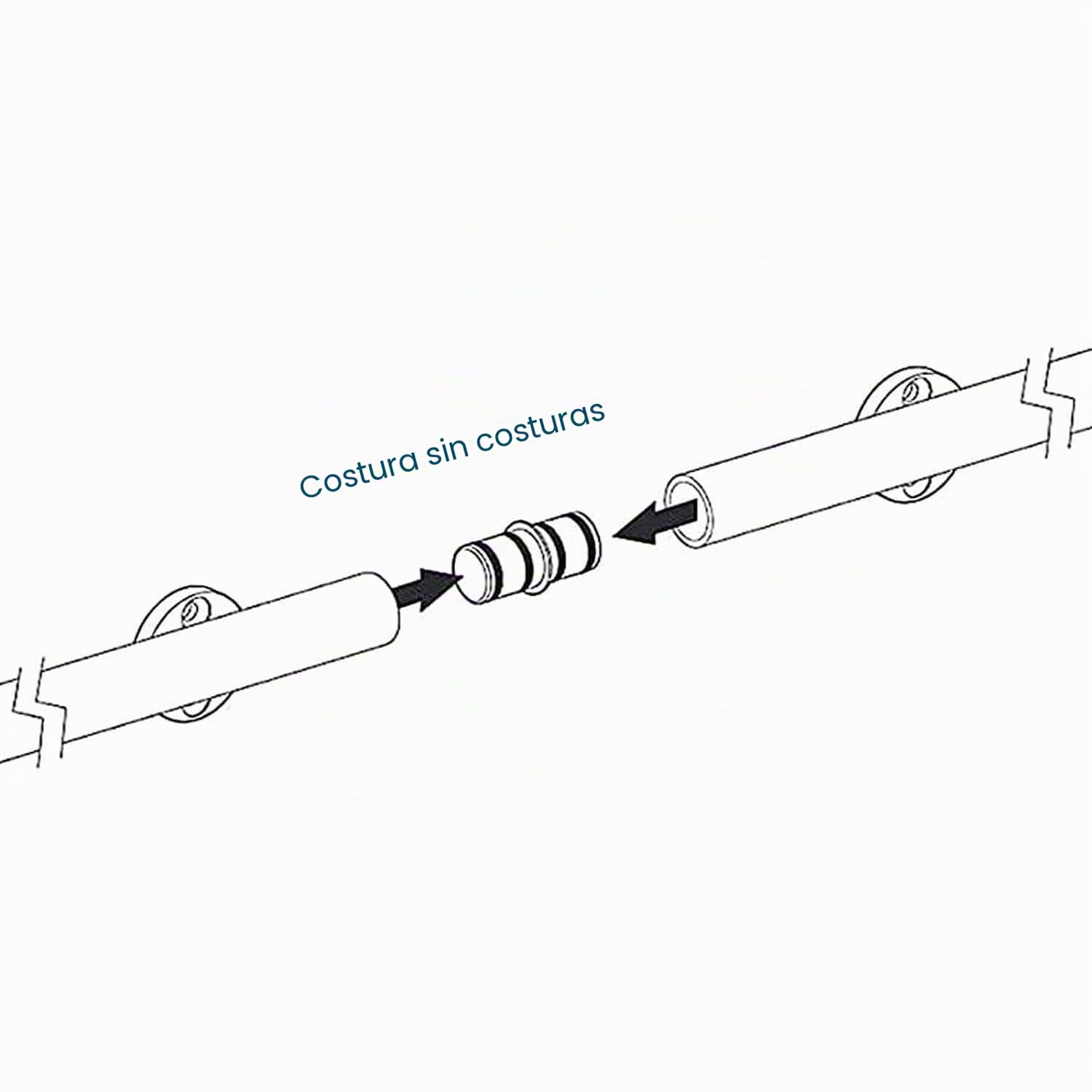 Kit de hardware de escalera de biblioteca rodante telescópico - deslizamiento con rodillos de piso para almacenamiento vertical, sin ocupar espacio de piso - fácil de instalar,3.3ft/100cm track kit