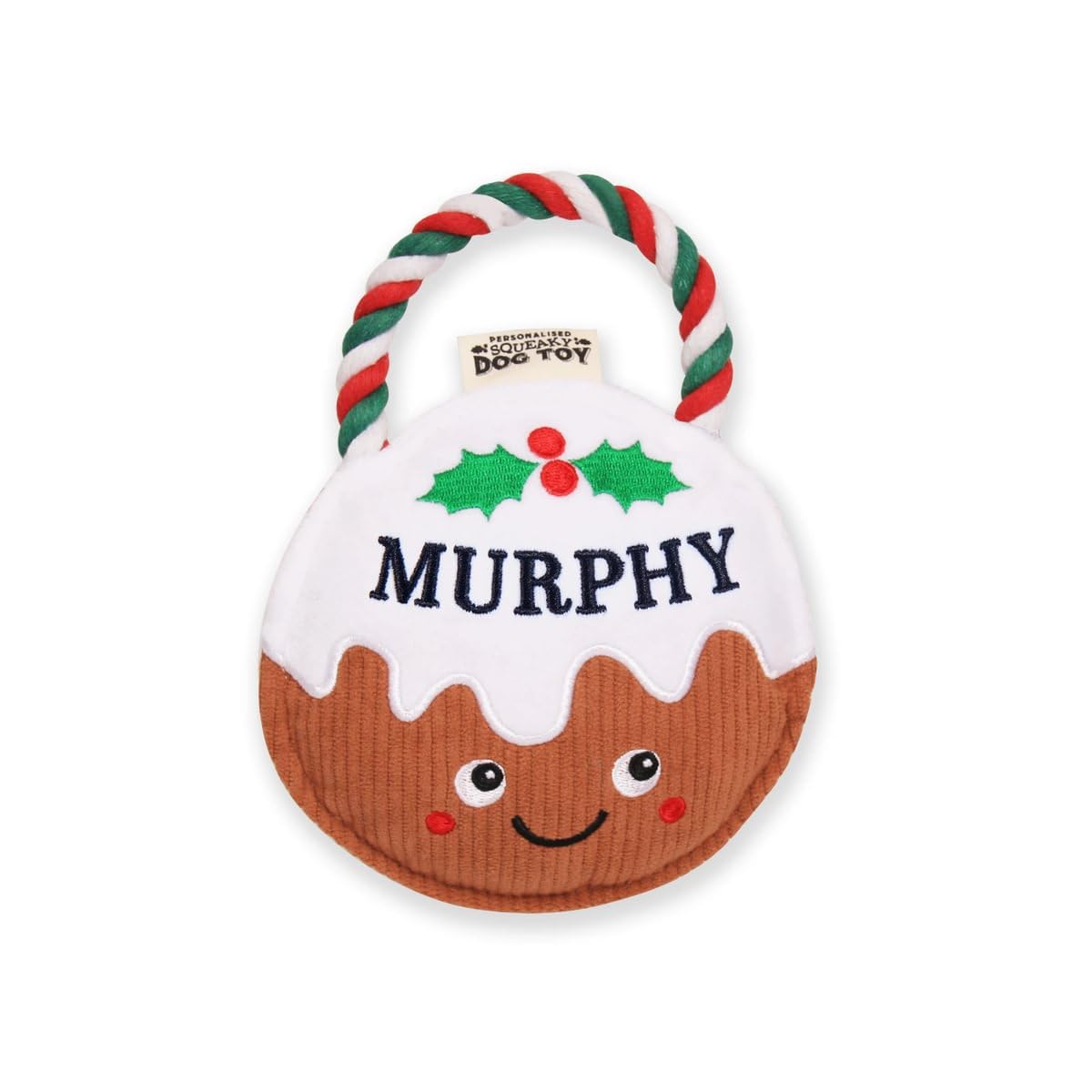 History & Heraldry Personalised Christmas Pudding Dog Toy (Murphy) — image 1