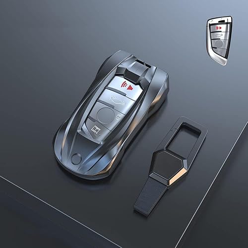 Miniatura 3 de Funda de metal estilo Supercar para llave remota sin llave compatible con BMW 2 5 6 7 Series X1 X2 X3 X5 X6
