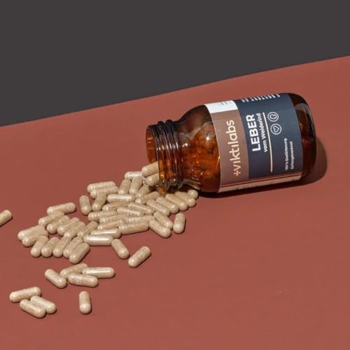 Leber vom Weiderind - gefriergetrocknetes Rinderleber Pulver - 100% Grasfütterung aus Neuseeland - Grass Fed Beef Liver - Optimale Nährstoffaufnahme - 180 Kapseln - 3 g pro Tagesdosis (1 Glas)