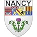 Nancy 54 ville Stickers blason autocollant adhésif - Taille : 4 cm