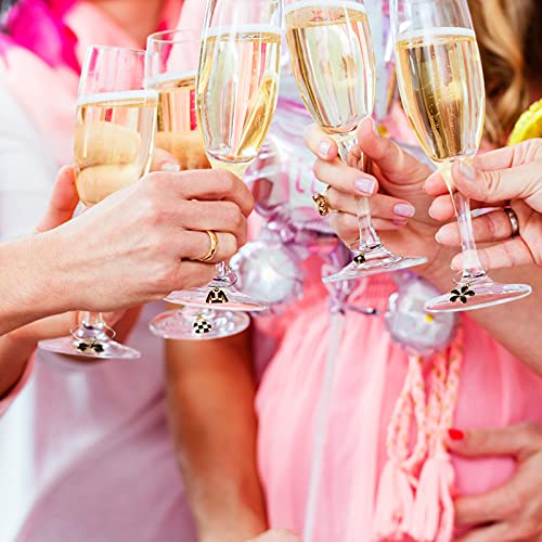 Sureio 24 Pieces Wine Glass Charms Rings Stem Glass Markers Glass Charms Enamel Charm Pendants Funny Drink Markers Tags Designer Charms For Stem Glasses Tasting Party Favors Decoration #TOP5