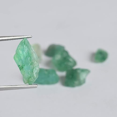 Miniatura 3 de Gema curativa de cristal esmeralda natural, 25.00 Ct Lote de 7 piezas de piedra esmeralda verde áspera, Gema, lote de piedras preciosas