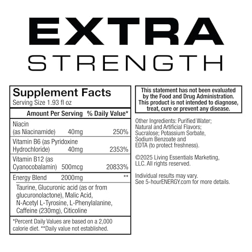 5-hour Energy Shots Outer Worlds 2 Purpleberry Punch Flavor, 1.93 Fl Oz, Pack of 6