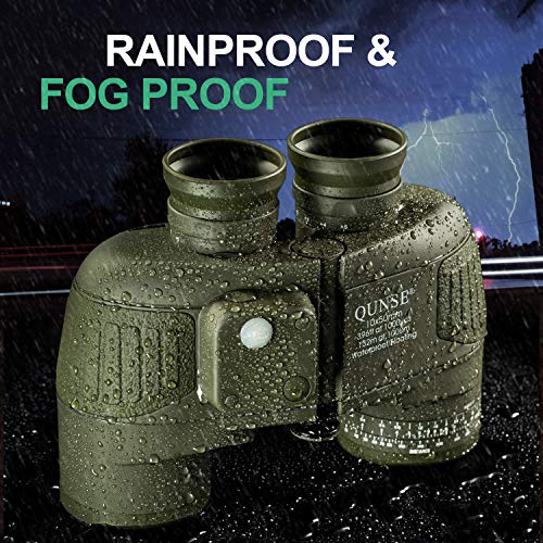 QUNSE BAK4 Nautisches Fernglas 10x50, mit entfernungsmesser - Entfernungsmessen mit dem Kompass, großes Objektiv für… – Bild 7