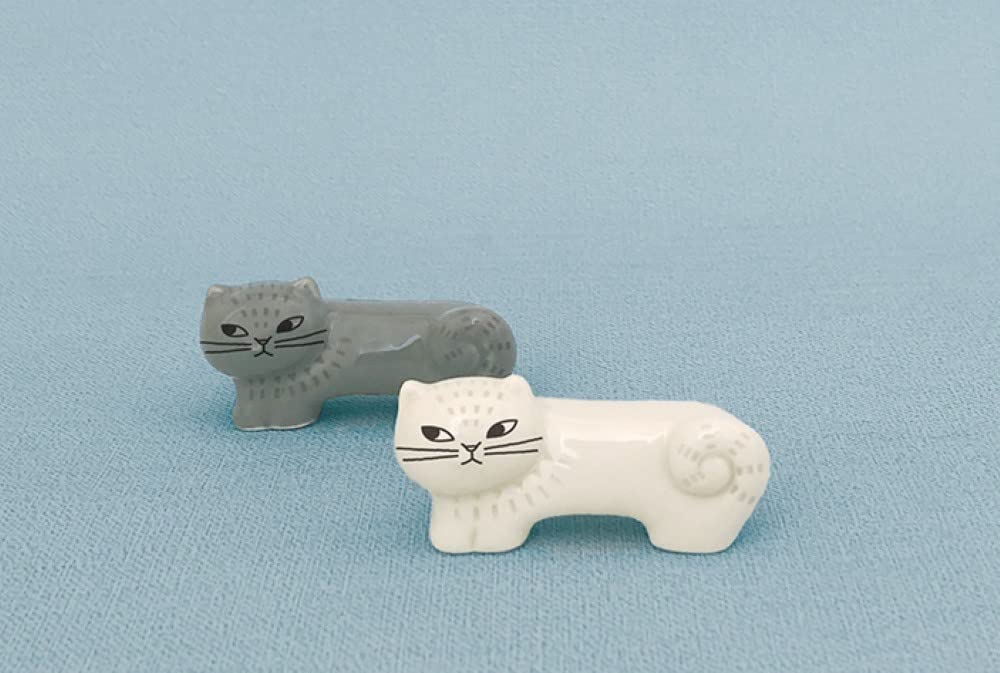 Amazon｜デコレコーポレーション FIKA ネコ箸置き GY サイズ：約W5.5