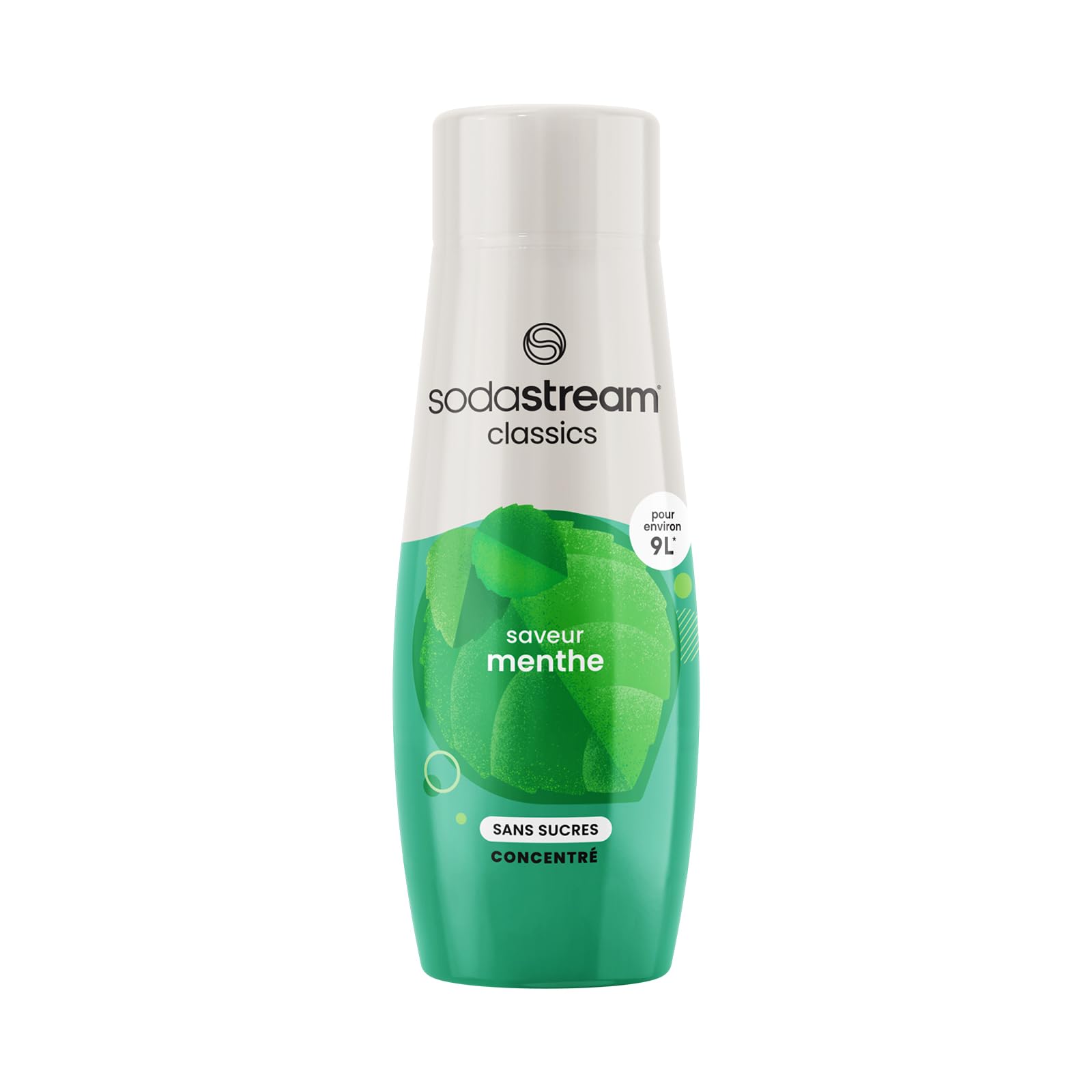 Sodastream Concentrado de menta sin azúcar para máquinas de agua con gas y refrescos | Prepare hasta 9 litros de jarabe de menta en pocos segundos, 440 ml