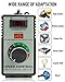 Variable Speed Controller AC Motor Speed Controller for Router Rheostat Exhaust Fan Drill, Electronic Voltage Regulator with Overload Protection and Voltage LED Display Screen, AC 100V 120V