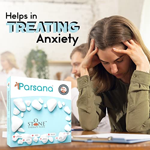 Image of Parsana Stone Therapy Plate, Acupressure Tool, Clinically Tested, Acupressure Mat for Feet Massager, Helps with - Muscles /Joint Pain, Flexibility, Hormonal Balance, Blood Circulation & Overall Health Management, Reflexology Acupressure Set - Pack of 1