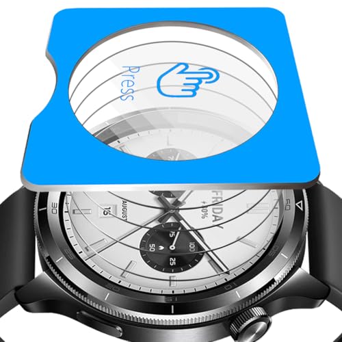 Euukzzea 4 Piezas Protector de Pantalla para Xiaomi Watch S4 Cristal Templado, Con marco de posicionamiento, 2.5D HD Cobertura Completa Vidrio Templado, Sin Burbujas Screen Protector