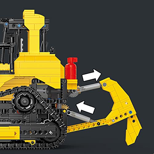 YaYashow Technik Bulldozer, RC Bulldozer Baufahrzeug mit APP & 2,4 GHz Fernbedienung, 1866 Klemmbausteine Bausatz… – Bild 6