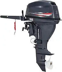 Motor de pesca de dois tempos, quatro tempos, máquina de popa de eixo curto, barco de borracha Frp barco de pesca hélice rápida Frequey motor de tração manual, 2 tempos 4