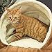 Allisandro Pets Bed Round Burrow Cat Bed Soft Fleece Cat Sleeping Bed Cave for Cat Puppy Rabbit Small Animals