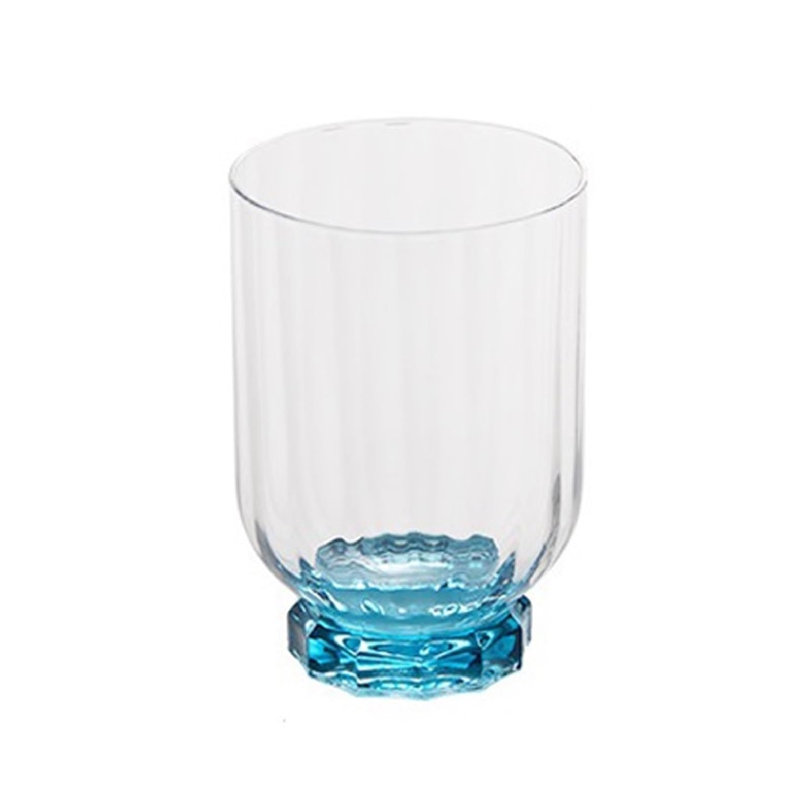 Verres à boire Verre à boire strié bleu, passe au lave-vaisselle Gobelets en verre(Grand)