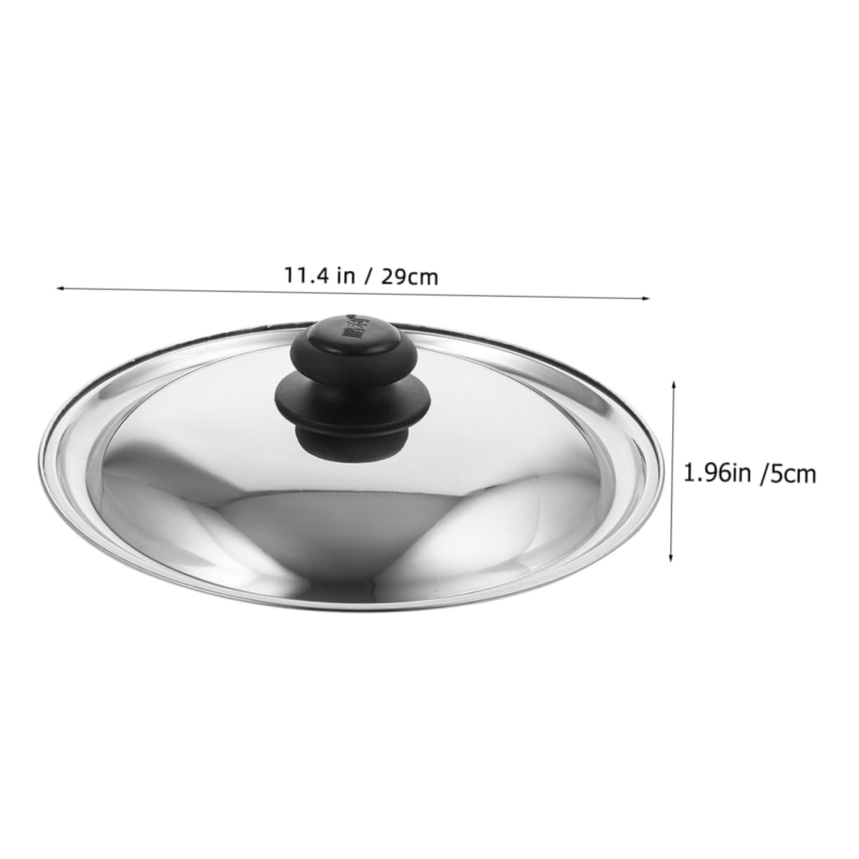 Hemoton Couvercle de casserole universel de 30 cm avec bouton rond, couvercle de rechange en acier inoxydable pour ustensiles de cuisine à la maison