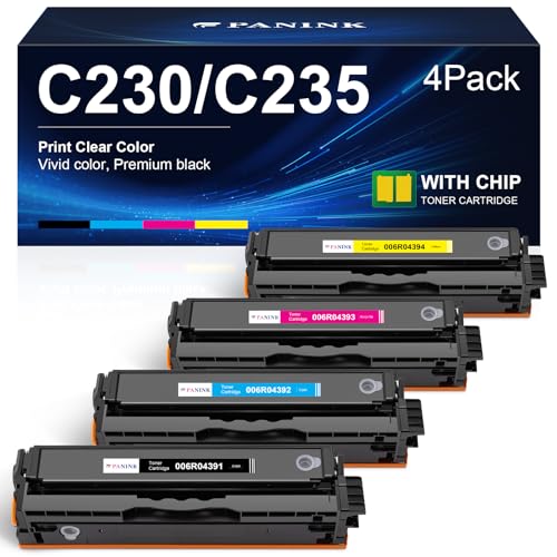 Cartouches de toner C230 C235 pour Xerox 006R04391 à 006R04394 haute capacité lot de 4