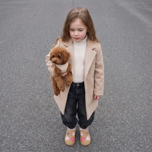 CUSHIONAIRE Keto Genuine Suede Leather Kids Slippers for Boys and Girls – Cozy Slip-On Mule House Shoes with Faux Fur Lining, Cushioned Memory Foam Comfort, CHESTNUT 5 by CUSHIONAIRE - Used condition - Image 5