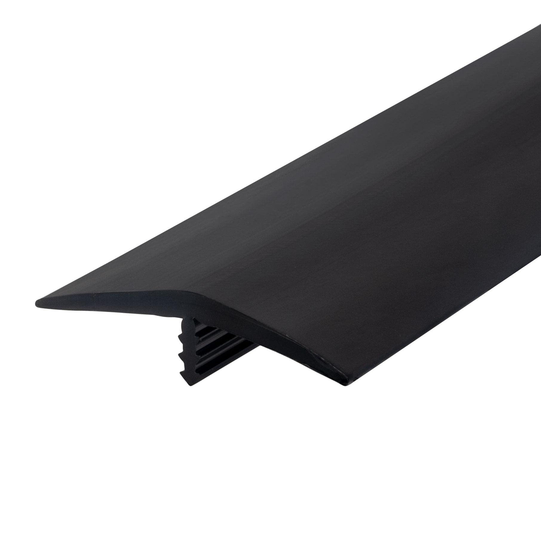 Outwater Plastic T-molding 2 Inch Black Flexible Polyethylene Center Barb Tee Moulding 100 Foot Coil