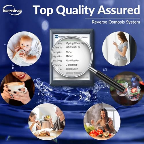 Image of iSpring RCC7F3 Value Pack, 5-Stage Under Sink Reverse Osmosis Water Filter System, Patented Easy-Mount Faucet for Effortless Installation, Additional 3 Pre-Filters Included
