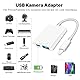 SUNTRSI SD Kartenleser für Phone und Pad, Kartenlesegerät mit USB OTG Adapter, kompatibel mit iOS Geräten, tragbarer USB Adapter mit Ladeanschluss, SD Kartenleser ohne App erforderlich (Blau)