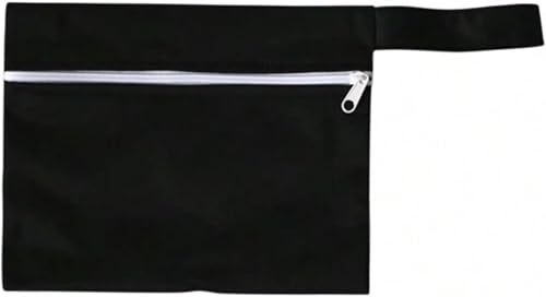 Black Zip Travel Pad Bag – Discreet Sanitary Pad Carry Case Holds 5-8 Pads | Portable Feminine Hygiene Organizer